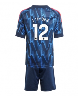 Arsenal Jurrien Timber #12 Maglia Gara Trasferta Repliche 2025-26 Bambino Maniche Corte Arsenal Jurrien Timber #12 Maglia Gara Trasferta Repliche 2025-26 Bambino Maniche Corte